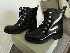 Black Patent Ankle Boots
