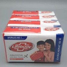 4 Bar 125gm Lifebuoy Soap Active Formula 100% Germ Protector Original