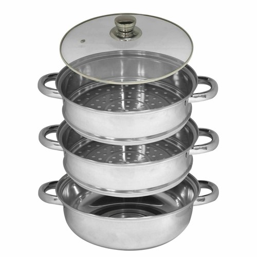 Tier stainless steel steamer - stainless,