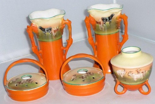 Art deco orange royal bayreuth - art,
