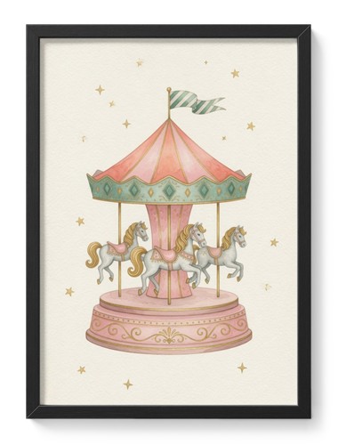 Framed carousel horses - carousel,