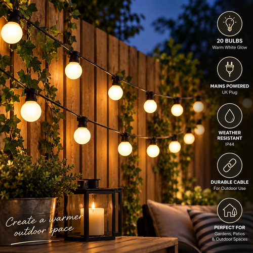 Warm white festoon - warm,