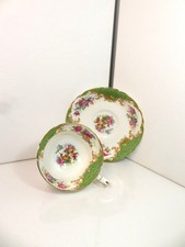 Paragon Green Rockingham Teacup and Saucer