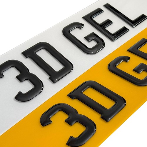Gel number plates top - 3d,