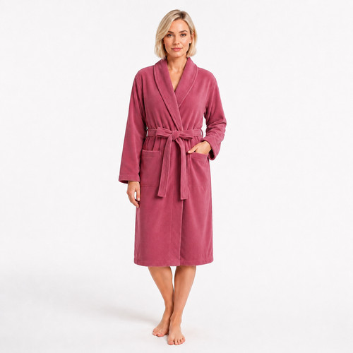 Luxury mauve rose plain terry - mauve,