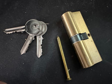 Euro Profile Brass Cylinder UPVC Door Lock inc 3 keys- 80mm 