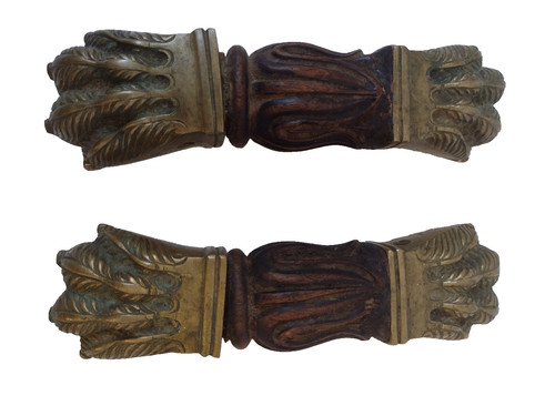 Antique lion paw - lion, brass