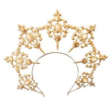 Halos Crowns Headband Goddess Tiara for Women Girls Gold Headpiece