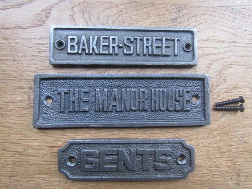 Rustic iron vintage plaque