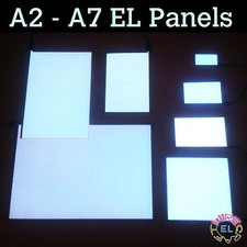 White EL Panel in A6, A5, A4