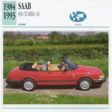 1984-1993 SAAB 900 TURBO 16 Classic Car Photograph / Information Maxi Card