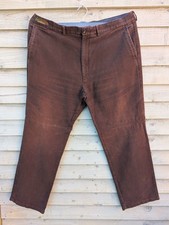 Marks & Spencer Blue Harbour W42 L31 Luxury Brown Emmetex Moleskin Trousers