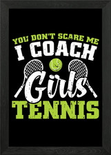 Tennis Girls Coach Gift Framed