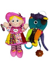 LAMAZE BABY TOY BUNDLE RATTLE DOLLY COLOURFUL TODDLER 2 ITEMS PRELOVED FUN GAMES