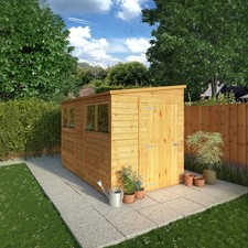 Waltons 10x6 Wooden Garden Shed Shiplap Pent Glass Glazing Modular Storage Sheds