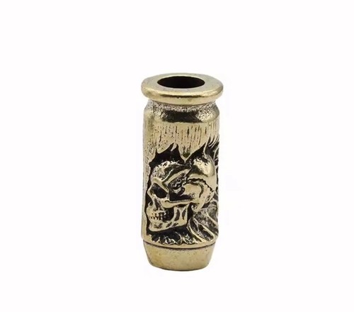 Skull cross bullet brass - skull,