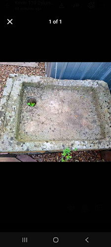 Old stone sink - stone,