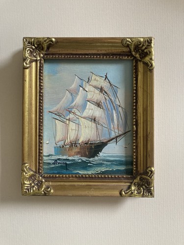 Vintage oil painting small - oil,