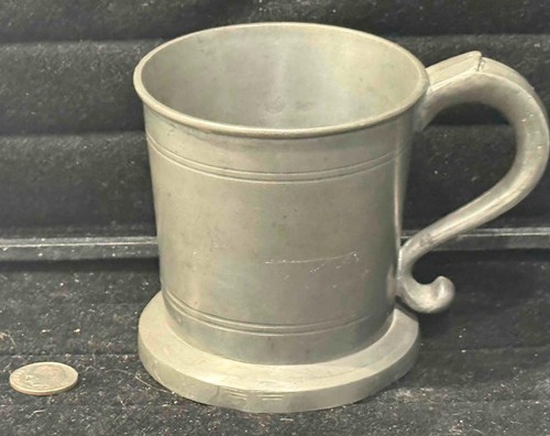 Antique pewter small - pewter, half