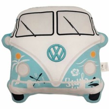 OFFICIAL VW VOLKSWAGEN T1 BLUE SURF ADVENTURE CAMPER VAN PLUSH CUSHION BNWT PUK