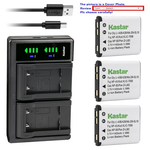 Kastar battery lcd dual - kastar,