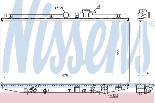 Nissens radiator for honda - radiator,