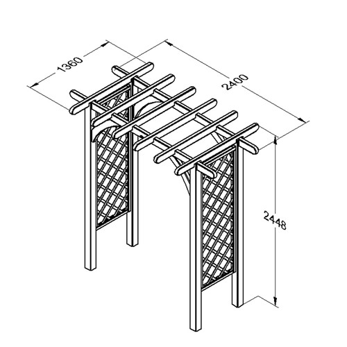 Wooden garden pergola - wooden,