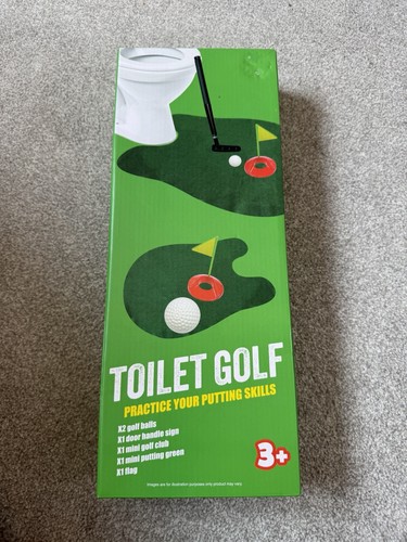 Toilet golf game - toilet, set