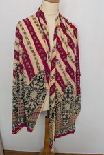 Large Cotton 62 x 86" Indian bold print Scarf