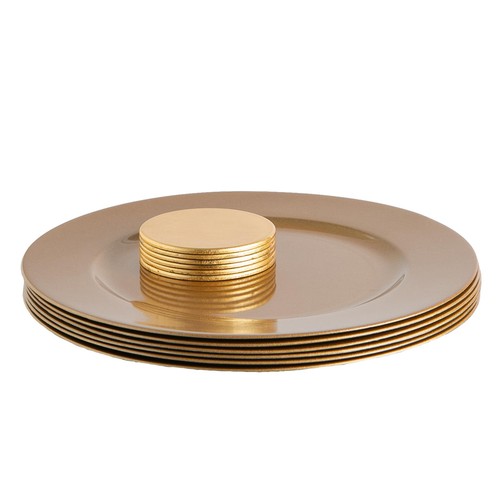 Piece metallic charger - 12,