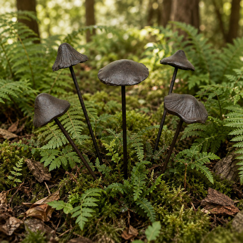 Set metal mushroom - 5,