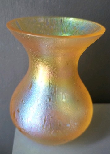 Heron glass iridescent yellow - iridescent,