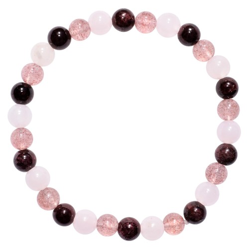 Rhodolite garnet rose - rhodolite, quartz