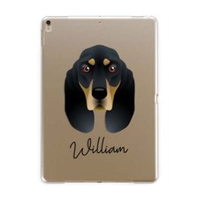 Black and Tan Coonhound Personalised iPad Case for iPad Pro Air Mini