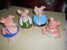 SET OF 4 NATWEST PIGS - Lady