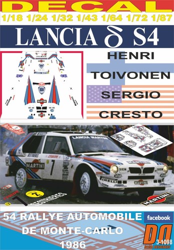 Decal lancia delta - delta, s4