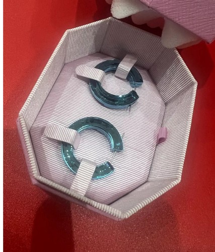 Swarovski lucent blue hoop - lucent,