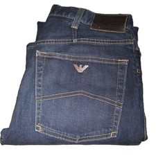 Armani Jeans J31 Regular Stretch Denim W30 L32 Straight Leg Dark Blue Mens j823j
