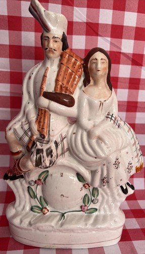 Antique staffordshire flat - staffordshire,
