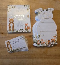 Kate Aspen Woodland Baby Shower Games Advice And Wishes Cards Gummy Bear 37pc