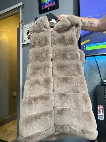 Women beige faux fur long - women’s,