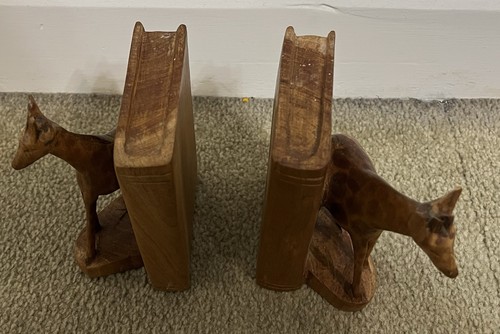 Hand carved wooden giraffe - hand,