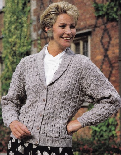 Ladies cardigan shawl collar - ladies~cardigan~shawl,