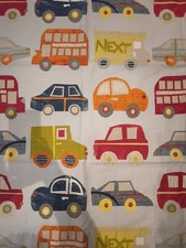 NEXT curtains Pair,  cars boys tab top - 135cm X 137cm 