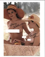 Mary & Madeleine Collinson TWINS OF EVIL Hammer Horror" 10"x8" Signed COA 38329