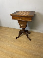 C19th inlaid walnut games - inlaid,