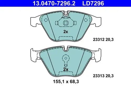 Brake pads 0470 7296 ate - 13.0470-7296.2,