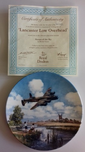 Royal doulton war plane plate - war,