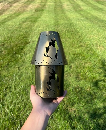 Brass hummingbird and - brass, flower