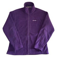 Berghaus Fleece Jacket Full Zip Polartec Hiking Outdoors Purple Womens Uk18